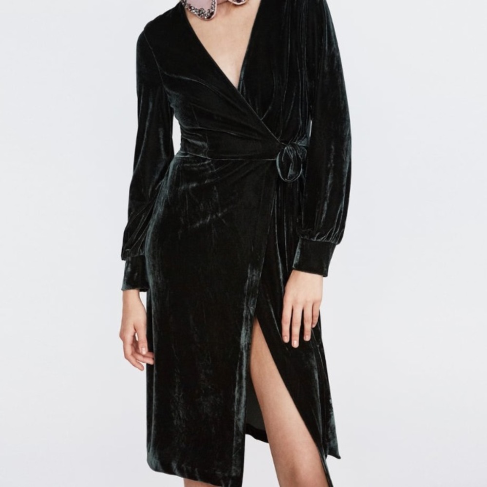 Zara velvet dress